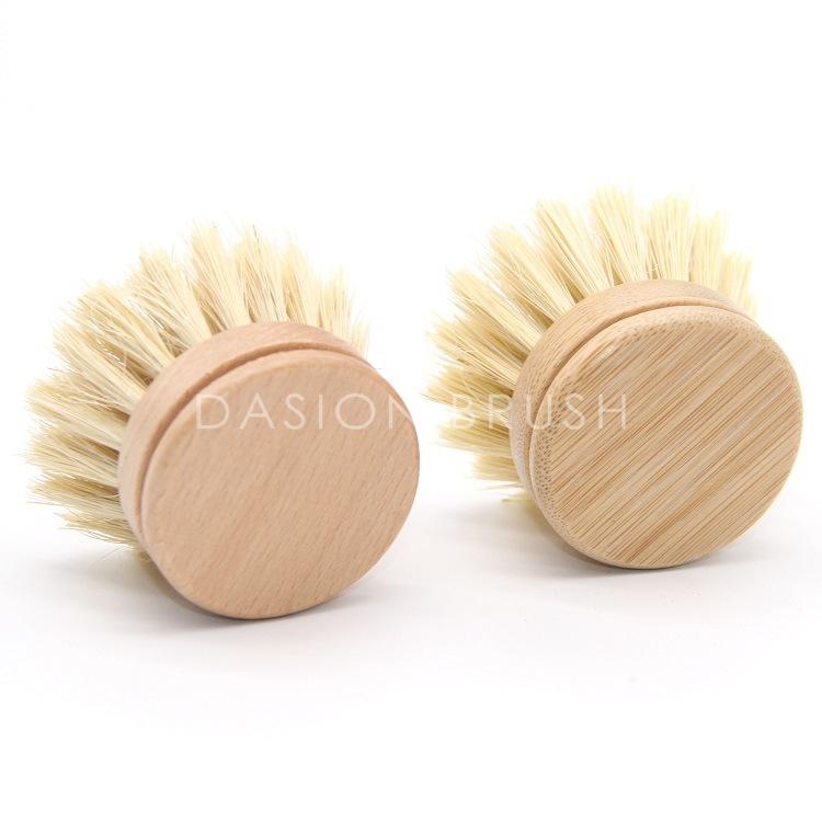 raplacement brush head of long handle sisal bristle pot cleaning brush