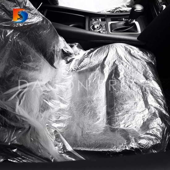 طقم حماية السيارة الداخلية البلاستيكية القابل للتصرف لمقعد السيارة وتغيير تروس عجلة القيادة وحصيرة 