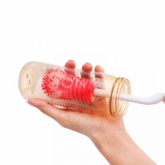  طفل زجاجة سيليكون فرشاة البكتيرية المزيل لينة مقاومة للحرارة 